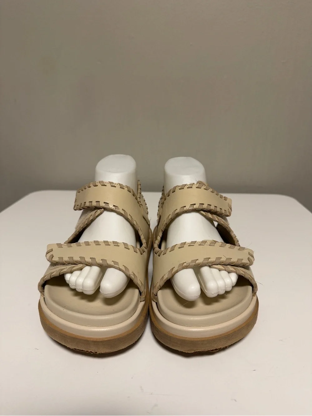 Alohas Barrel Chunky Two-Strap Sandals Stone Women’s EU 37 US 6.5 UK 4